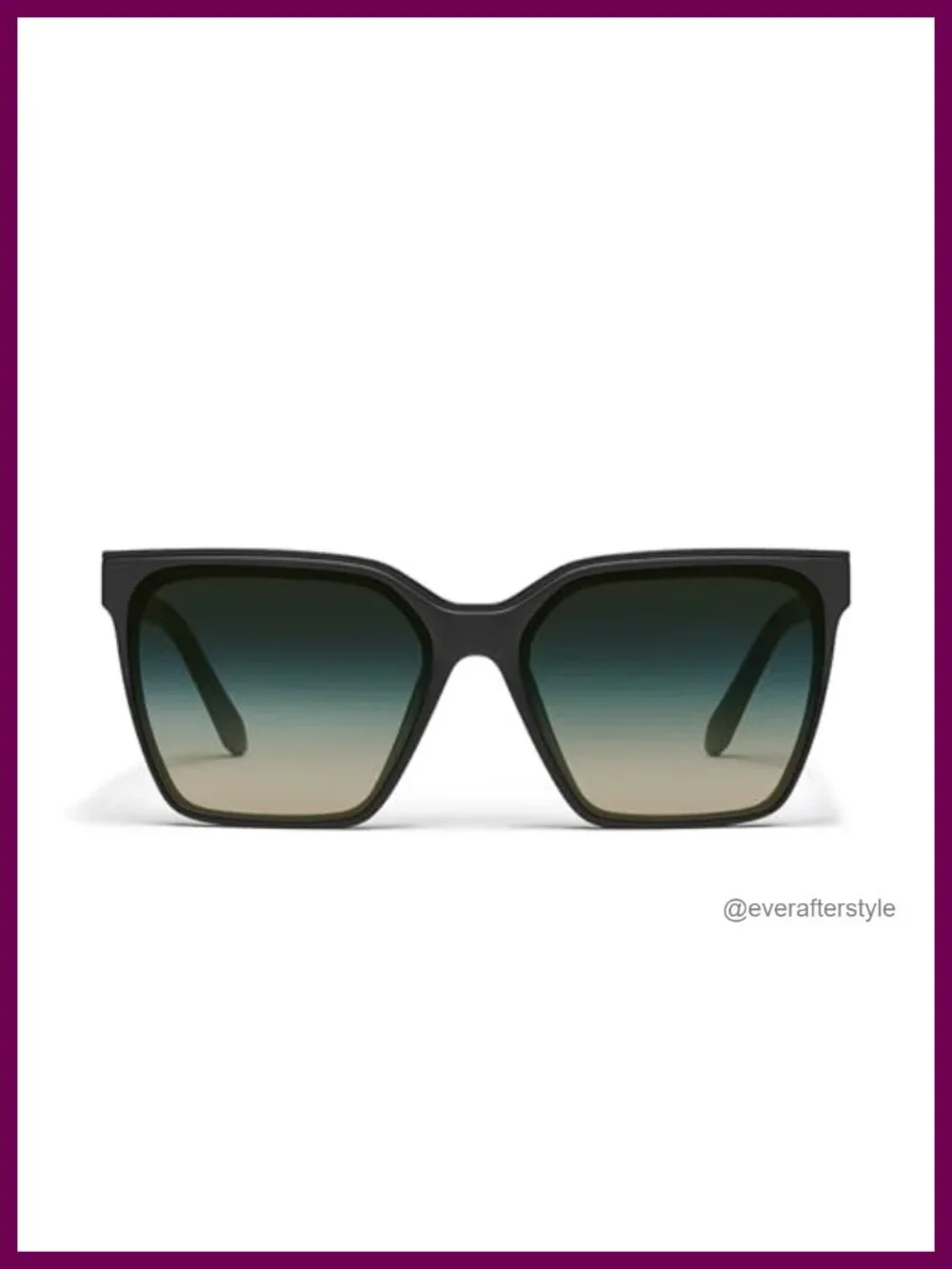 Quay Level Up Square Sunglasses Women Metal Brow Bar UV Protection